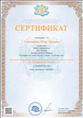 
Сертификат участника вебинара «Организация инклюзивного образования в условиях современной школы и детского сада. Прикладной анализ поведения."  17.04.2020г. 